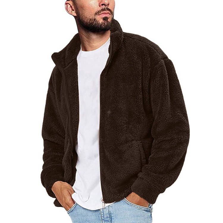 Fall Men's Plush Cardigan Jacket